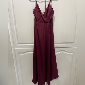 Burgundy bridesmaids dress